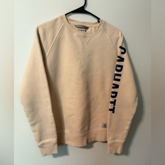 Carhartt Cream Crewneck Sweater with Raglan Sleeves - Picture 2 of 5
